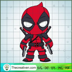 Deadpool Chibi SVG, Marvel SVG, Deadpool SVG