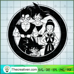 Goku Family SVG, Dragon Ball Z SVG, Cartoon SVG