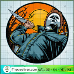 Michael Myers Killer Circle  SVG Cut File for Cricut