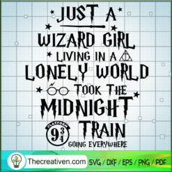 Just a Wizard Girl Living In SVG Cut File for Cricut