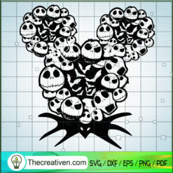 Mickey Head Scary Halloween SVG Cut File for Cricut & Silhouette