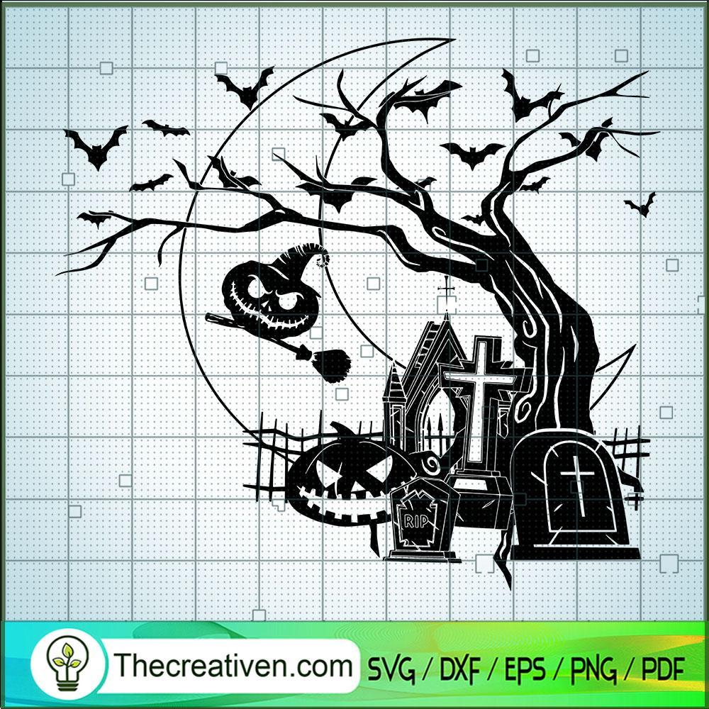 Halloween Night SVG, Halloween Cemetery SVG, Halloween SVG 1 Halloween Night SVG, Halloween Cemetery SVG, Halloween SVG
