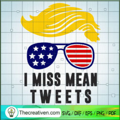 I Miss Mean Tweets SVG, Trump SVG, USA President SVG