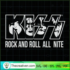 Kiss Rock And Roll All Nite SVG, Witch Face SVG, Halloween SVG