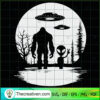 Bigfoot And Alien SVG, UFO SVG, Hiking With Alien SVG 2 1435 copy