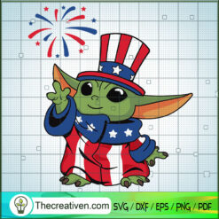 Baby Yoda 4th of July SVG, 4th of July SVG, Baby Yoda SVG