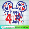 Disney Mickey Happy 4th of July SVG, Mickey Head SVG, Walt Disney SVG 2 1412 copy