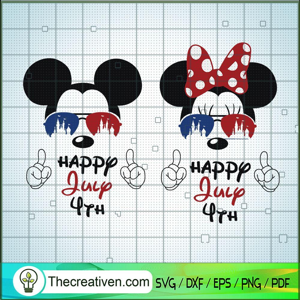 Happy July 4th SVG, Mickey And Minnie SVG, Disney 4th of July SVG 1 Happy July 4th SVG, Mickey And Minnie SVG, Disney 4th of July SVG