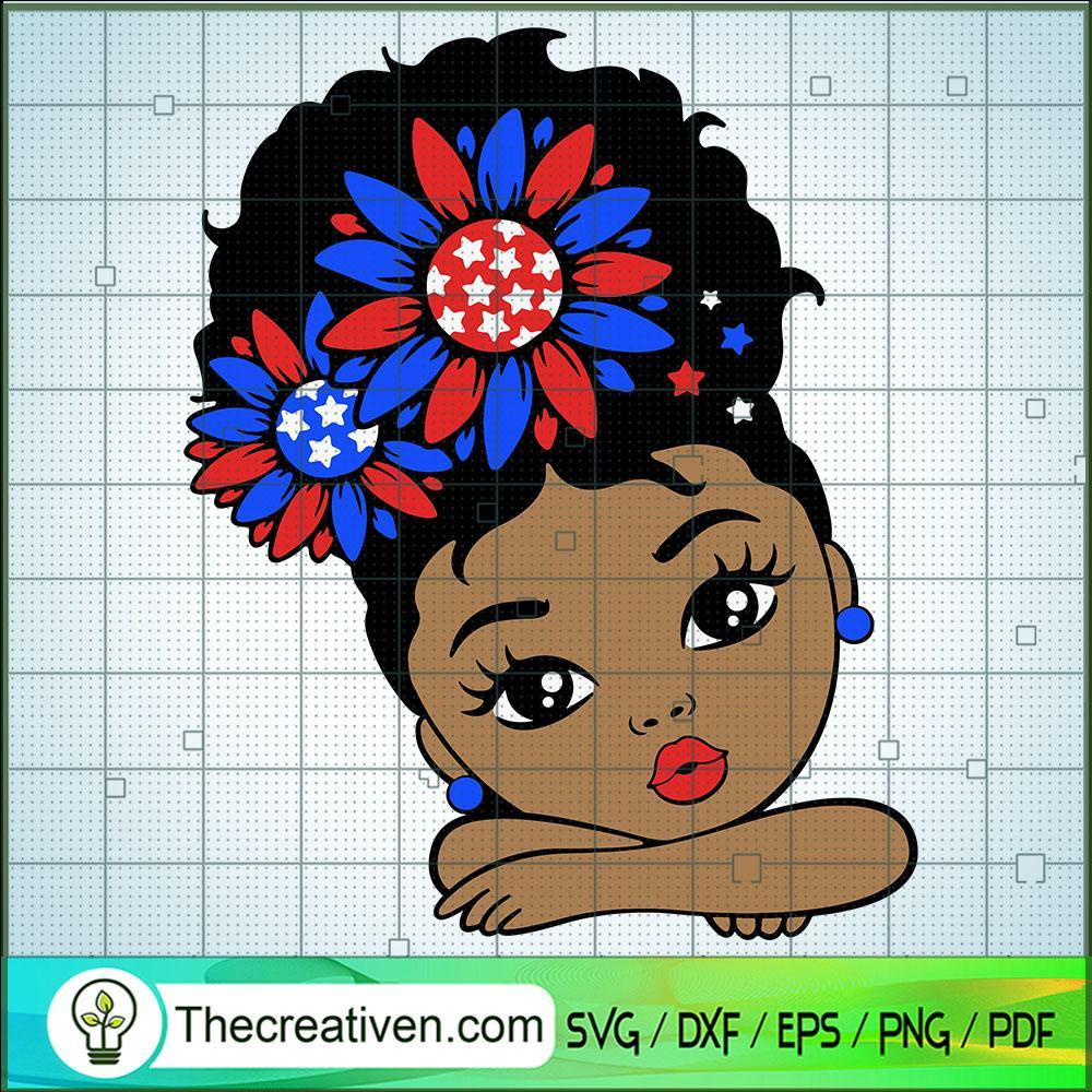 Black Girl 4th of July SVG, Black Girl SVG, Patriot Day SVG 1 Black Girl 4th of July SVG, Black Girl SVG, Patriot Day SVG