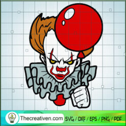 Pennywise SVG, Halloween SVG, Horror Characters SVG