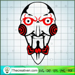 Saw Horror Face SVG, Horror Characters SVG, Halloween SVG