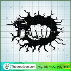 Smashing Wall Marijuana Pipe SVG, Smoking SVG, Pipe SVG