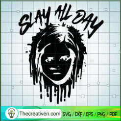 Slay All Day SVG, Chucky Horror SVG, Horror Characters SVG