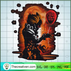 Pennywise IT We All Float Down Here SVG, Pennywise SVG, Halloween SVG