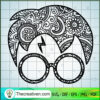 Harry Potter Mandala SVG, Harry Potter Pattern Head SVG, Hogwarts SVG