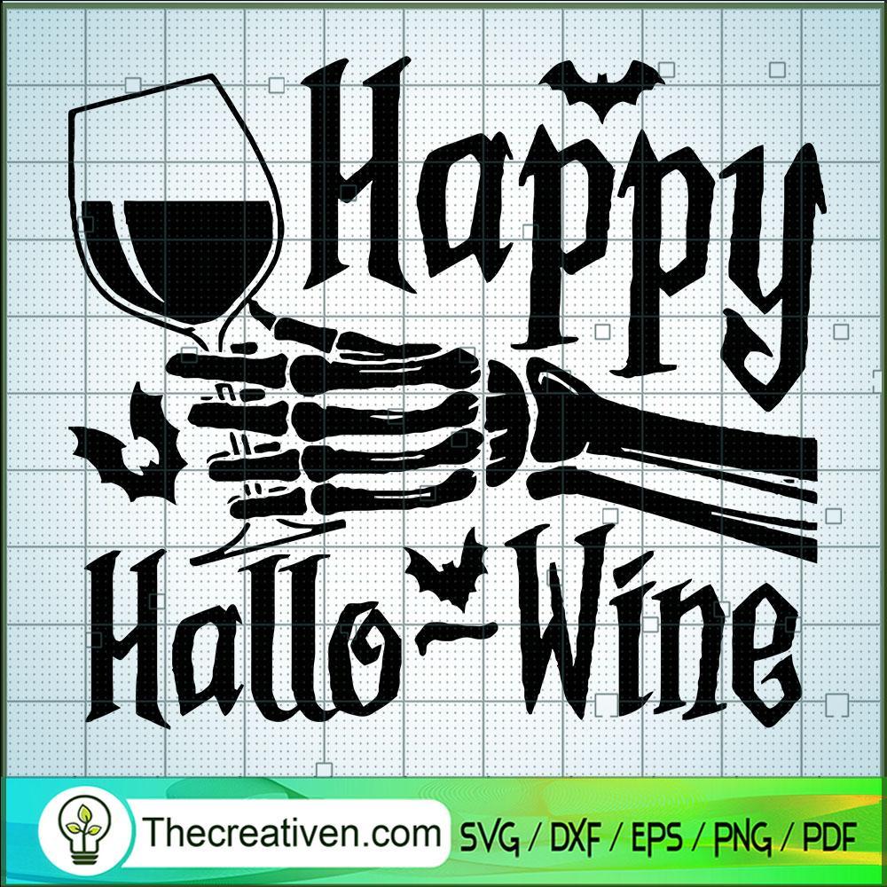 Happy Hallowine Skull Hand SVG, Skeleton SVG, Scary Halloween SVG 1 Happy Hallowine Skull Hand SVG, Skeleton SVG, Scary Halloween SVG
