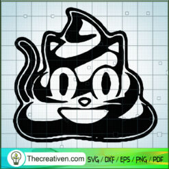 Halloween Poop Black Cat SVG, Halloween SVG, Funny Poop SVG