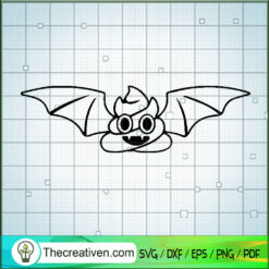 Halloween Poop Bat SVG, Halloween SVG, Funny Poop SVG