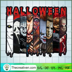 Halloween Horror All Characters SVG Cut File for Cricut & Silhouette
