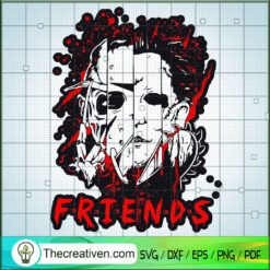 Horror Face Quartern SVG, Horror Characters SVG, Halloween Friends SVG
