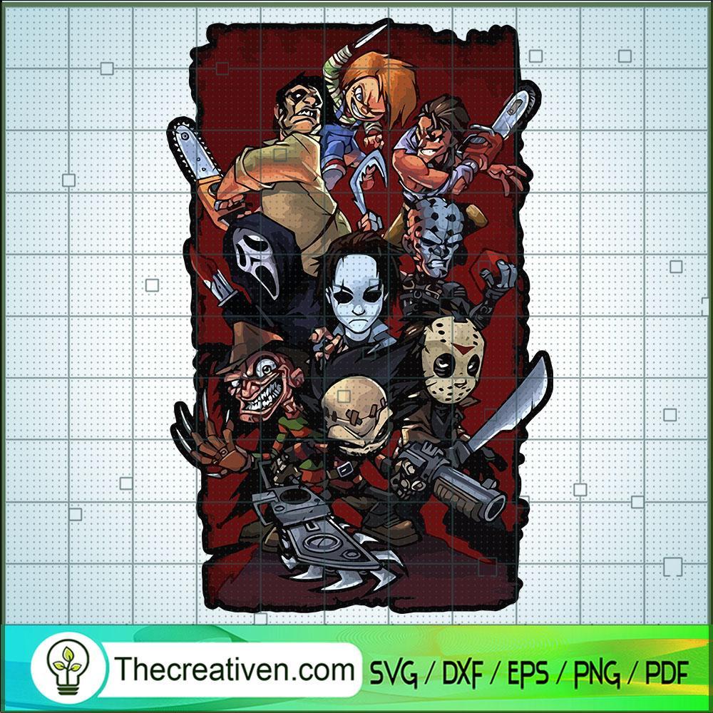 All Horror Characters SVG, Horror Poster SVG, Halloween SVG 1 All Horror Characters SVG, Horror Poster SVG, Halloween SVG