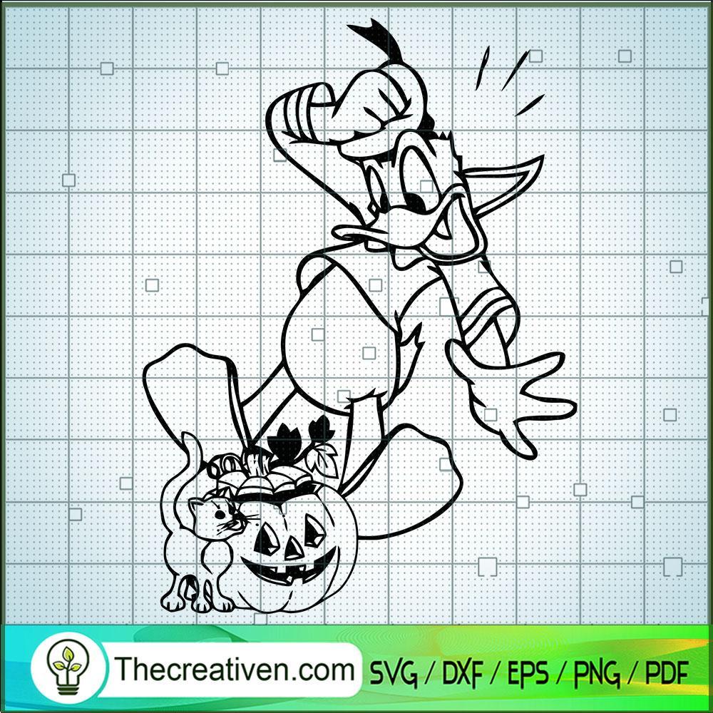 Donald Duck Halloween Outline SVG Cut File for Cricut & Silhouette 1 Donald Duck Halloween Outline SVG Cut File for Cricut & Silhouette