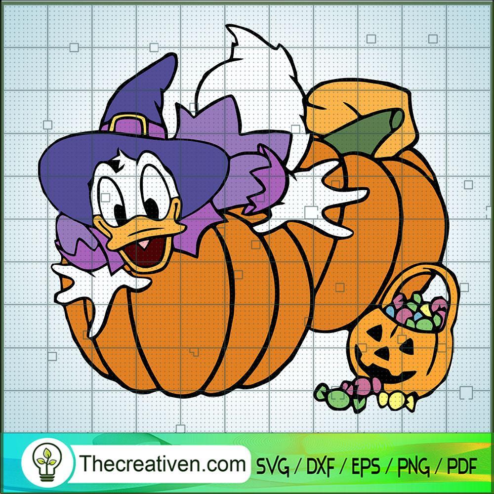 Donald Duck Play With Pumpki SVG Cut File for Cricut 1 Donald Duck Play With Pumpki SVG Cut File for Cricut