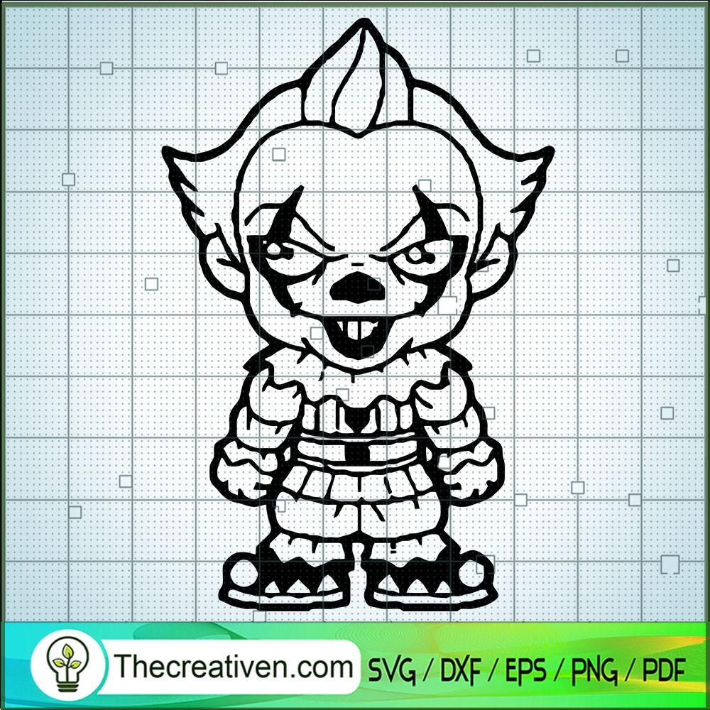 Pennywise Chibi Characters SVG, Horror Characters SVG, Halloween SVG 1 Pennywise Chibi Characters SVG, Horror Characters SVG, Halloween SVG