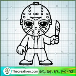 Jason Voorhees Chibi Characters SVG Cut File for Cricut & Silhouette