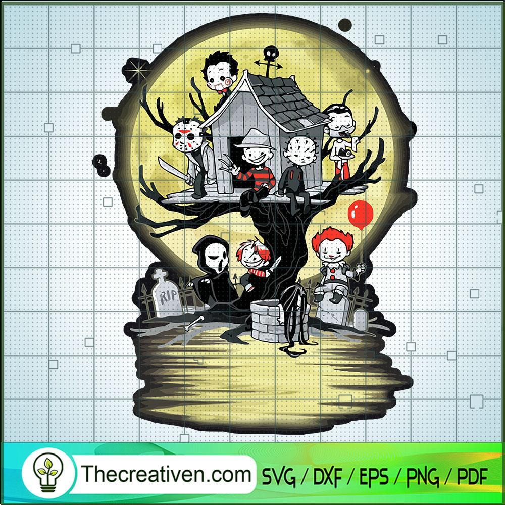 Chibi Horror Characters Friends SVG, Horror Movie SVG, Halloween SVG 1 1 copy 5