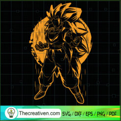 Son Goku Super Saiyan 3 SVG, Son Goku SVG, Dragon Ball Z SVG