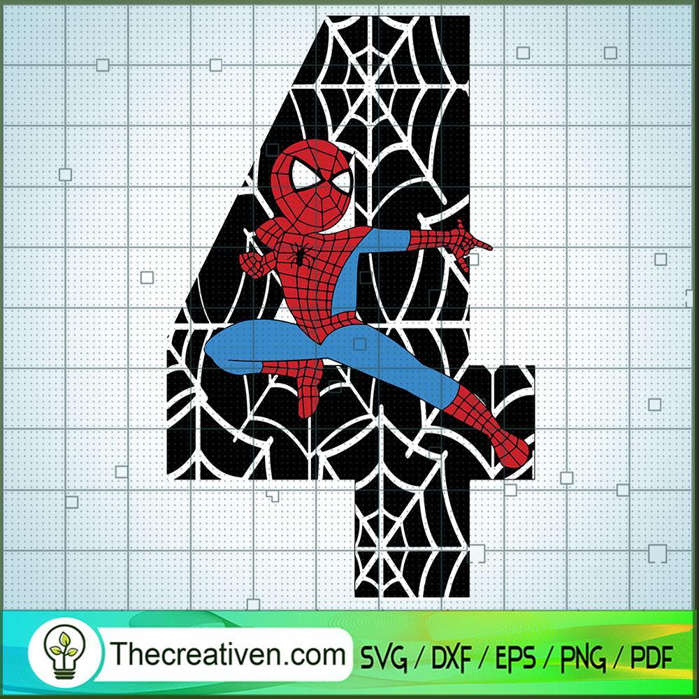 Four Happy Birthdays Spiderweb SVG, Spider Man SVG, Marvel SVG 1 Four Happy Birthdays Spiderweb SVG, Spider Man SVG, Marvel SVG