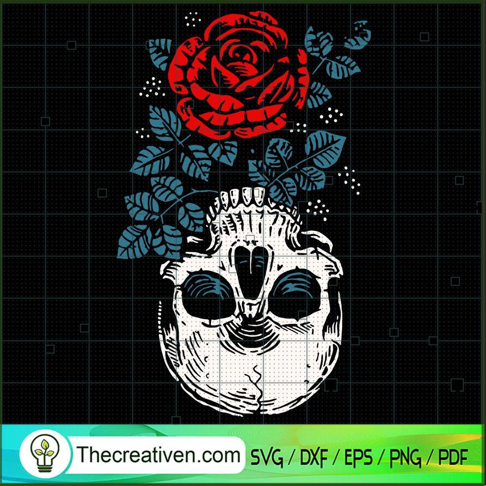 Skull Rose SVG, Skull SVG, Horror SVG 1 Skull Rose SVG, Skull SVG, Horror SVG