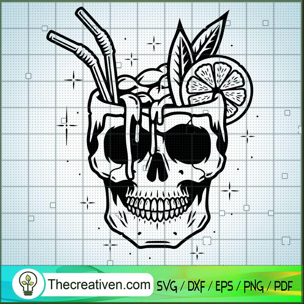 Skull Summer SVG, Skull SVG, Skull Beverage SVG 1 Skull Summer SVG, Skull SVG, Skull Beverage SVG