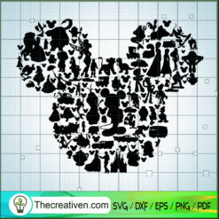 Mickey Disney Characters SVG, Disney Mickey SVG, Disney SVG