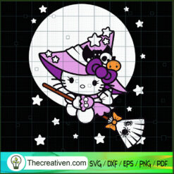 Hello Kitty Witches SVG, Halloween SVG, Hello Kitty SVG