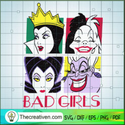 Bad Girl Squad SVG, Bad Girl Disney SVG, Disney Withces SVG