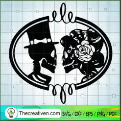 Skeleton Wedding SVG, Skull Groom SVG, Halloween SVG
