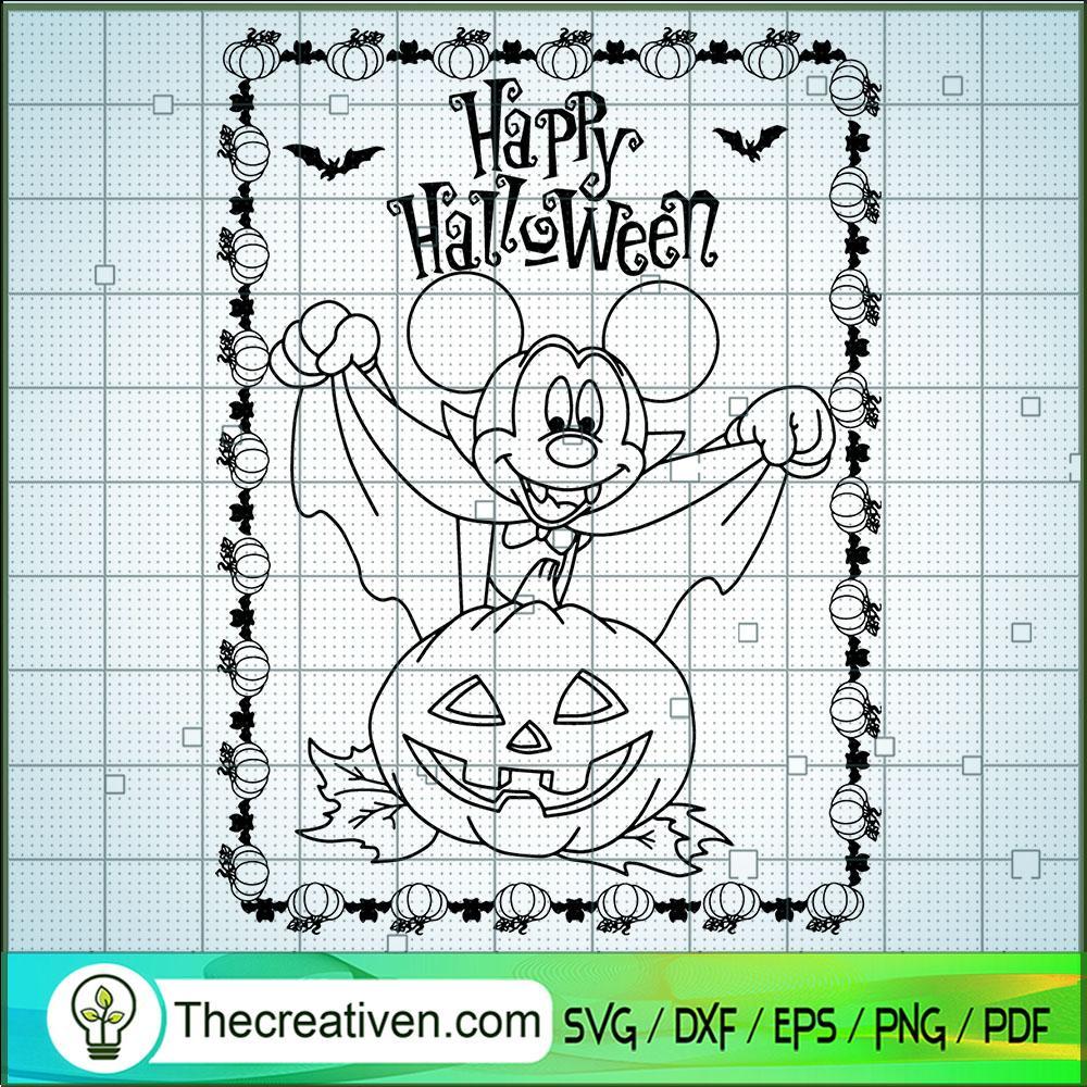 Disney Mickey Happy Halloween SVG Cut File for Cricut & Silhouette 1 Disney Mickey Happy Halloween SVG Cut File for Cricut & Silhouette