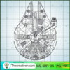 Millennium Falcon SVG Cut File for Cricut & Silhouette Design 51759 3 10
