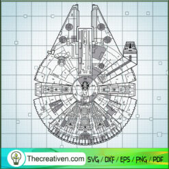Millennium Falcon SVG Cut File for Cricut & Silhouette Design 51759