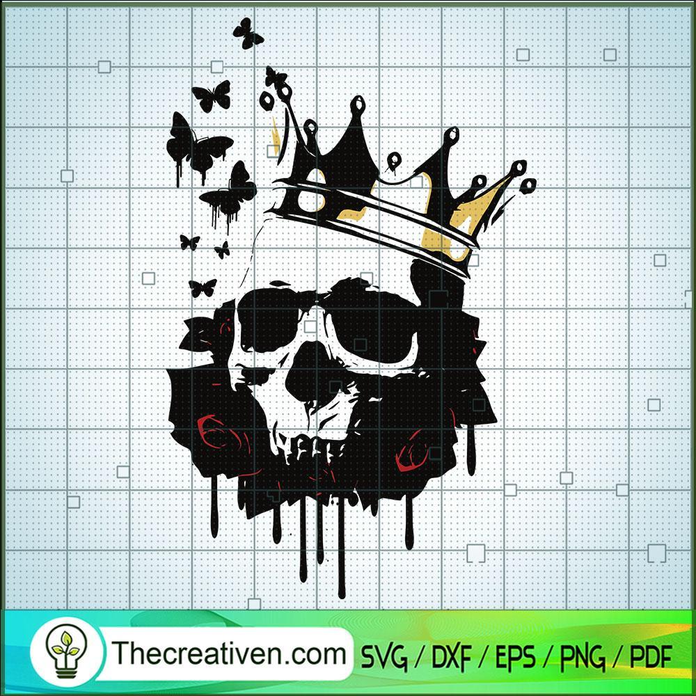 Skull King SVG, Scary Skull SVG, King Halloween SVG 1 Skull King SVG, Scary Skull SVG, King Halloween SVG