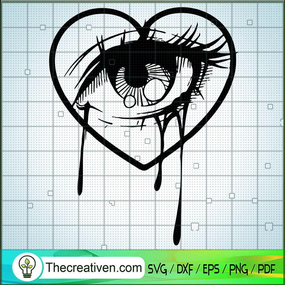 Heart Eye Cry SVG Cut File for Cricut & Silhouette 1 Heart Eye Cry SVG Cut File for Cricut & Silhouette
