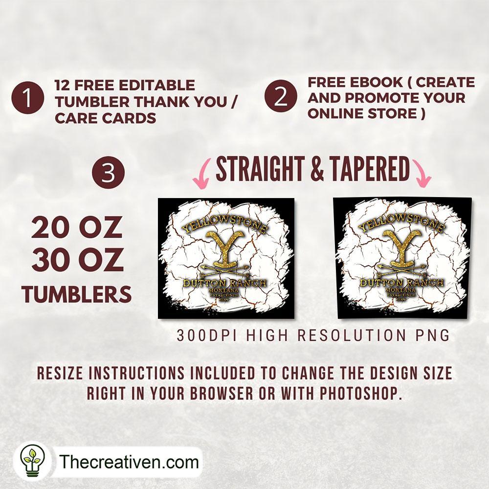 Yellowstone Duton Ranch 1889 F Tumbler Wrap Download 2 Yellowstone Duton Ranch 1889 F Tumbler Wrap Download - Image 2