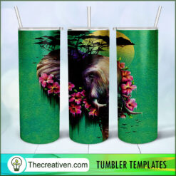 Elephant Nature Full Tumbler Wrap Tumbler Wrap – Digital Download