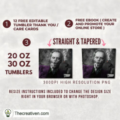 Jack Nicholson Cigar Full Tumbler Wrap Tumbler Wrap – Digital Download 3 Jack Nicholson Cigar Full Tumbler Wrap Tumbler Wrap – Digital Download - Image 2