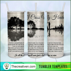 I Cross My Heart  Full Tumbler Wrap Tumbler Wrap – Digital Download