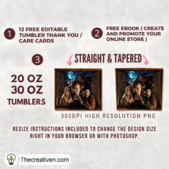 Hocus Pocus Squad Full Tumbler Wrap Tumbler Wrap – Digital Download - Image 2