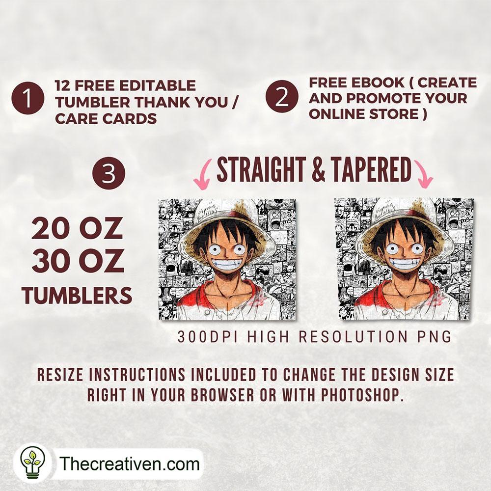 Luffy One Piece Smill Full Tum Tumbler Wrap Download 2 Luffy One Piece Smill Full Tum Tumbler Wrap Download - Image 2