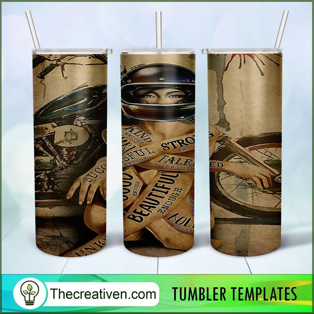Beautiful Enough Girl Motorbik Tumbler Wrap Download 1 Beautiful Enough Girl Motorbik Tumbler Wrap Download